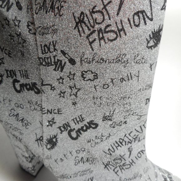 NEW SAM ELDELMEN Silver Retro Club Style Ankle Boots - Picture 8 of 8